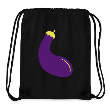 Aubergine - Stanley/Stella recycelter Gym Bag - Schwarz - Vorne