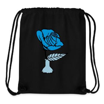 Schöne Rose Vase Blüte Blatt Röschen Romantisch - Stanley/Stella recycelter Gym Bag - Schwarz - Vorne