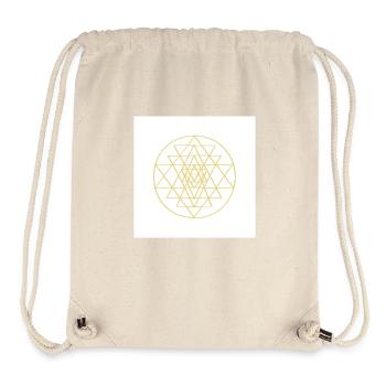Shri yantra - Sac à cordon recyclé Stanley/Stella - blanc naturel - Devant