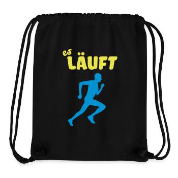 es läuft (Funktionsshirt/Laufshirt) - Stanley/Stella recycelter Gym Bag - Schwarz - Vorne