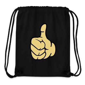 like_hand2 - Stanley/Stella recycelter Gym Bag - Schwarz - Vorne