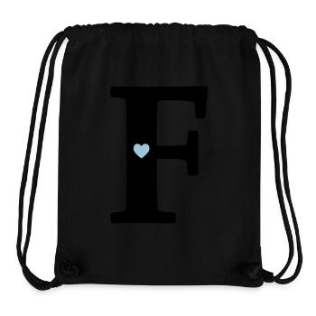 Buchstabe F Anfangsbuchstabe - Stanley/Stella recycelter Gym Bag - Schwarz - Vorne