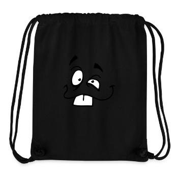 Lächelndes Comic Gesicht mit großen Hasenzähnen - Stanley/Stella recycelter Gym Bag - Schwarz - Vorne