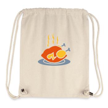 savoureux poulet rôti - Sac à cordon recyclé Stanley/Stella - blanc naturel - Devant