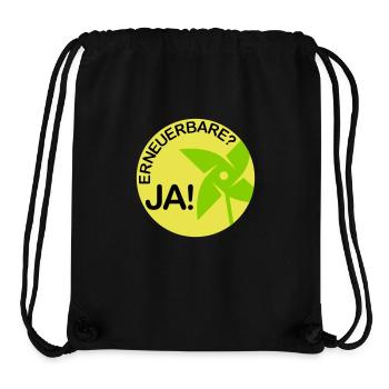 renewable? yes! (Round) - Stanley/Stella Recycled Gym Bag - black - Front