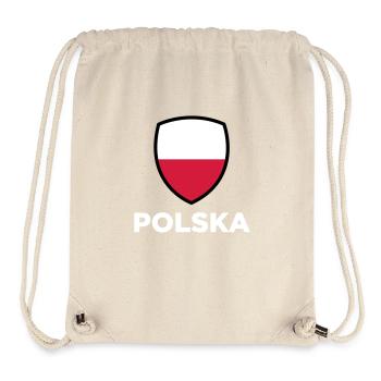 Drapeau national de Pologne - Sac à cordon recyclé Stanley/Stella - blanc naturel - Devant