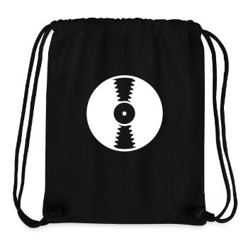 Disque vinyle - Sac à cordon recyclé Stanley/Stella - noir - Devant