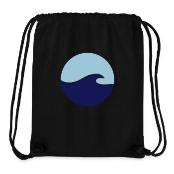 Welle - Stanley/Stella recycelter Gym Bag - Schwarz - Vorne