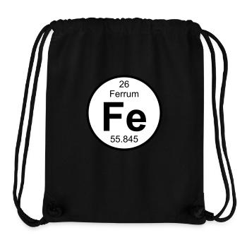 Element 26 - fe (ferrum) - Round (white) - Sac à cordon recyclé Stanley/Stella - noir - Devant