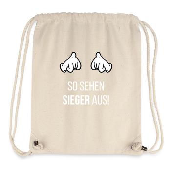 So Sehen Sieger Aus! (Comic-Hände / Neg / 2C) - Stanley/Stella recycelter Gym Bag - Naturweiß - Vorne