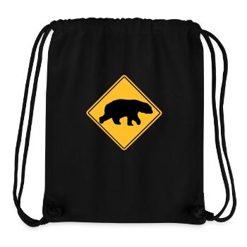Polar Bear Road Sign - Stanley/Stella recycelter Gym Bag - Schwarz - Vorne