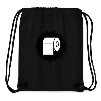 Papier toilette Icône de papier toilette - Sac à cordon recyclé Stanley/Stella - noir - Devant