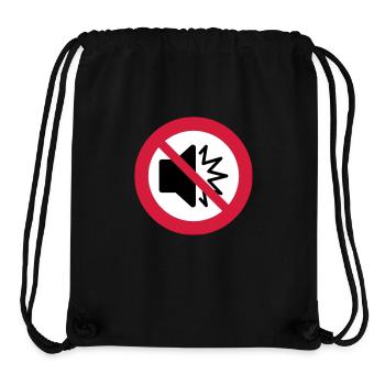 No sound - silent - mute - do not disturb - autism - Stanley/Stella Recycled Gym Bag - black - Front