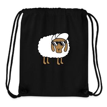 Cooles Schaf Sonnenbrille Cappy Mütze Sommer Spaß - Stanley/Stella recycelter Gym Bag - Schwarz - Vorne