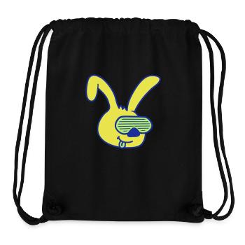 Lunettes de soleil lapin Grooves Stripes Fête Célébrer Fun - Sac à cordon recyclé Stanley/Stella - noir - Devant