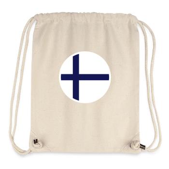Finnland Fahne Flagge - Stanley/Stella recycelter Gym Bag - Naturweiß - Vorne