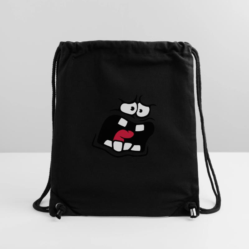Screaming Anxious Comic Cartoon Face Stanley/Stella Recycled Gym Bag