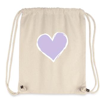 Lavender Heart - Stanley/Stella Recycled Gym Bag - natural - Front