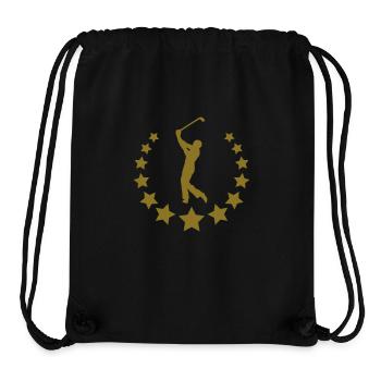 stars_crown_golf - Sac à cordon recyclé Stanley/Stella - noir - Devant