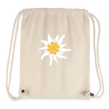 Weiße Alpen Edelweiß Blume Bergblume Berge Wandern - Stanley/Stella recycelter Gym Bag - Naturweiß - Vorne