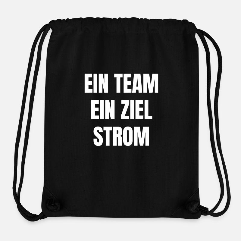 Une équipe, un objectif, l’électricité - Sac à cordon recyclé Stanley/Stella - noir