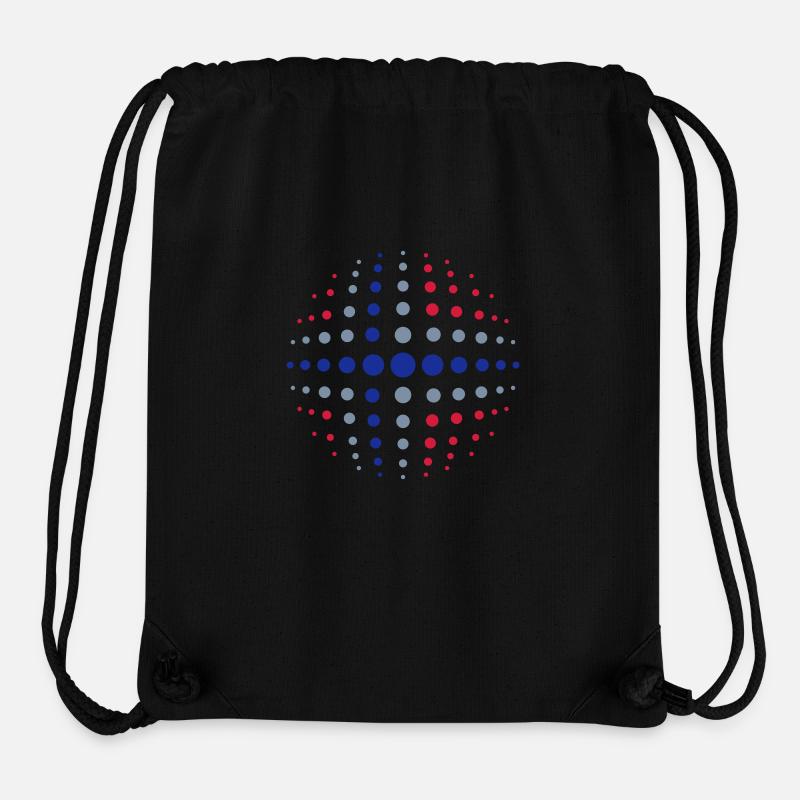 geo_dotsphere_norway_3c02 - Sac à cordon recyclé Stanley/Stella - noir