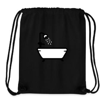 Badewanne - Dusche - Stanley/Stella recycelter Gym Bag - Schwarz - Vorne