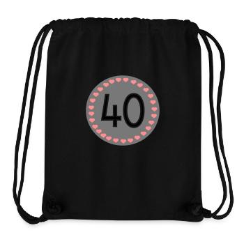 40. Geburtstag - Stanley/Stella recycelter Gym Bag - Schwarz - Vorne