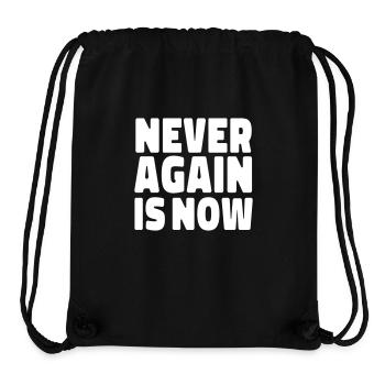 Never again is now gegen antisemitismus - Stanley/Stella recycelter Gym Bag - Schwarz - Vorne