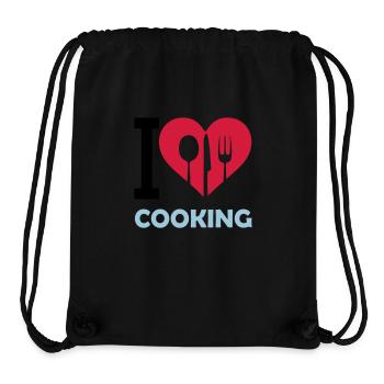 J’adore cuisiner - Sac à cordon recyclé Stanley/Stella - noir - Devant