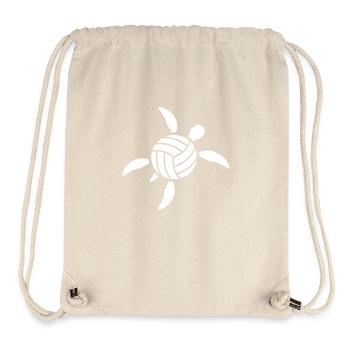 Tortue Volley-ball Ballon Play Volley Club - Sac à cordon recyclé Stanley/Stella - blanc naturel - Devant