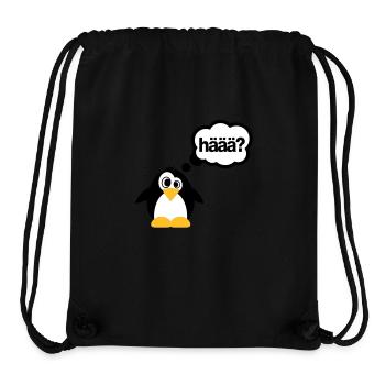 Penguins - Haaa? - Sac à cordon recyclé Stanley/Stella - noir - Devant