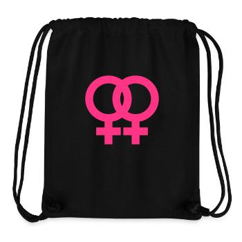 lesbian sign - Stanley/Stella recycelter Gym Bag - Schwarz - Vorne