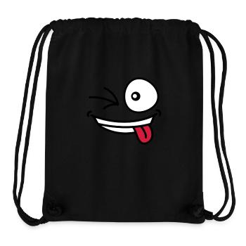 crazy_grin_face - Stanley/Stella recycelter Gym Bag - Schwarz - Vorne