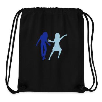 2 Women Dancing Silhouette Girlfriends Party Music - Stanley/Stella Recycled Gym Bag - black - Front