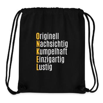 Bester Onkel Geschenk lustige Geschenkidee - Stanley/Stella recycelter Gym Bag - Schwarz - Vorne