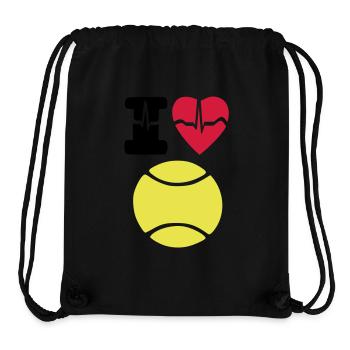 I love tennis - Stanley/Stella Recycled Gym Bag - black - Front