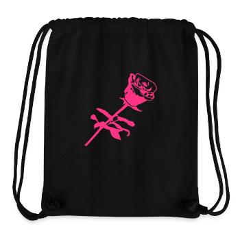 Jolie belle fleur de rose feuille roses romantique - Sac à cordon recyclé Stanley/Stella - noir - Devant