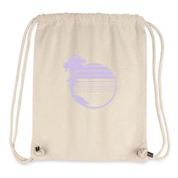 Palmen Insel Bäume Strand Streifen Meer Reise Pink - Stanley/Stella recycelter Gym Bag - Naturweiß - Vorne
