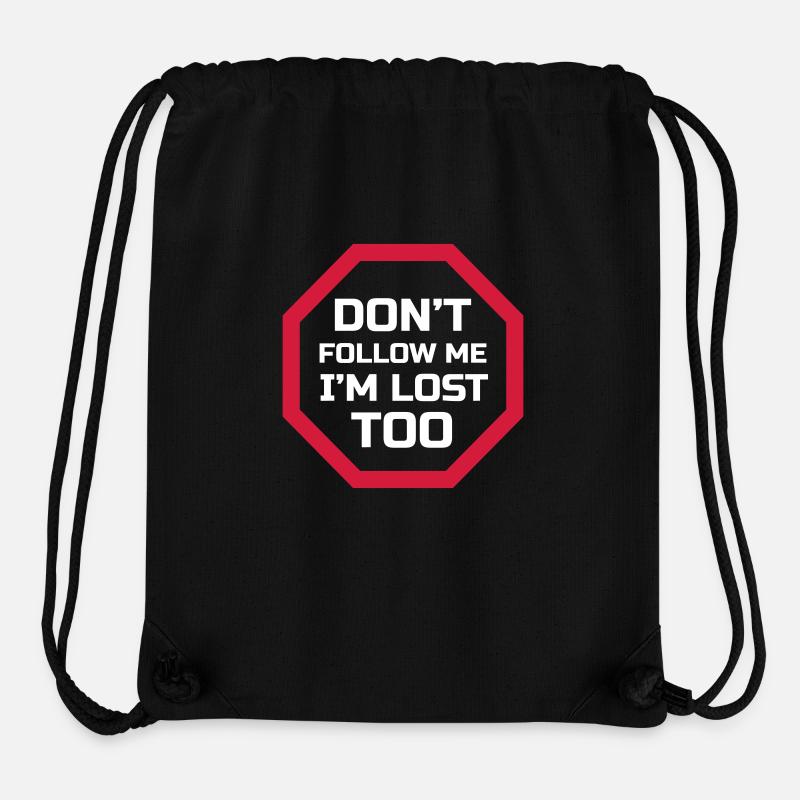 NO ME SIGAS, YO TAMBIÉN ESTOY PERDIDO - Mochila saco reciclada de Stanley/Stella - negro
