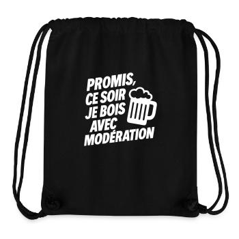 Promis Ce Soir J’Arrête De Boire - Sac à cordon recyclé Stanley/Stella - noir - Devant