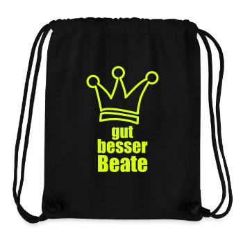 Beate - Stanley/Stella recycelter Gym Bag - Schwarz - Vorne