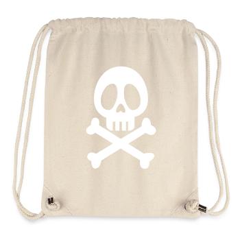 Pirate skull and bones - tete de mort - Stanley/Stella Recycled Gym Bag - natural - Front