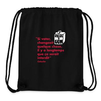 Citation - Sac à cordon recyclé Stanley/Stella - noir - Devant