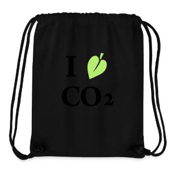 i love co2 - Stanley/Stella recycelter Gym Bag - Schwarz - Vorne