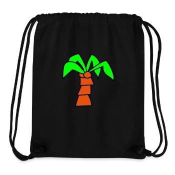 Palme Insel Baum Strand Urlaub Kokosnuss Meer Cool - Stanley/Stella recycelter Gym Bag - Schwarz - Vorne