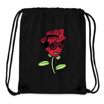Woman DJ Rose Flower Pretty Female Face - Stanley/Stella Recycled Gym Bag - black - Front