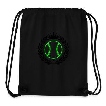 Écusson de baseball - Sac à cordon recyclé Stanley/Stella - noir - Devant