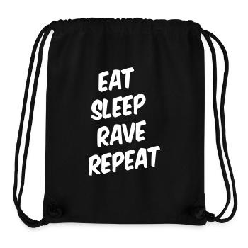 EAT SLEEP RAVE REPEAT - Stanley/Stella recycelter Gym Bag - Schwarz - Vorne