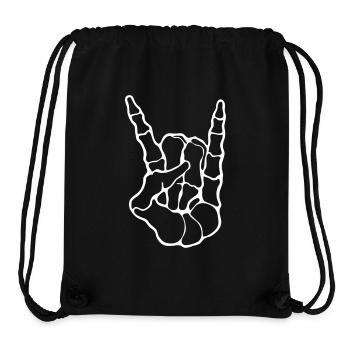 Metalhand / Pommesgabel / Metal - Stanley/Stella recycelter Gym Bag - Schwarz - Vorne